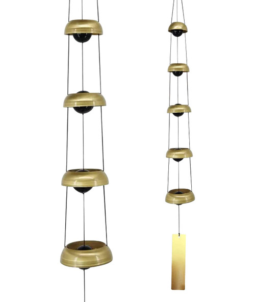 Bell Wind Chimes Temple Wind Chimes, 5 Bells Brass Wind Chimes, Home Yard Witches Bells Window Outdoor Decoration, Music Tune Wind Chimes Quintet Wind Chimes Balcony Outdoor (Brass) Bell Wind Chimes Temple Wind Chimes, 5 Bells Brass Wind Chimes, Home Yard Witches Bells Window Outdoor Decoration, Music Tune Wind Chimes Quintet Wind Chimes Balcony Outdoor (Brass)