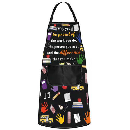 JNIAP Kindergarten Teacher Apron Pre-K Teacher Gifts Educator Of Tiny Humans Gifts Tiny Human Tamer Apron (Teacher May you be)