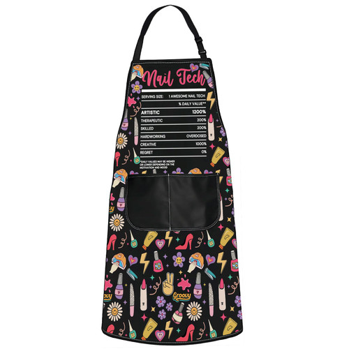 JNIAP Nail Tech Apron With Pockets Nail Artist Apron Nail Manicurist Apron Nail Tech Nutrition Gifts Nail Salon Aprons (Nail Tech Nutrition) JNIAP Nail Tech Apron With Pockets Nail Artist Apron Nail Manicurist Apron Nail Tech Nutrition Gifts Nail Salon Aprons (Nail Tech Nutrition)