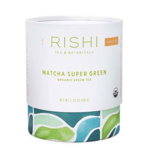 Rishi Tea Matcha Super Green Tea | USDA Organic Direct Trade Loose Leaf Tea, Certified Kosher Caffeinated Japanese Green Tea, Umami Antioxidant Rich Sencha & Matcha Blend | 2.82 Ounces (Pack of 1)