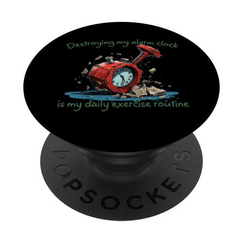 Morning exercise with my Alarm Clock for Boys and Girls PopSockets Standard PopGrip
