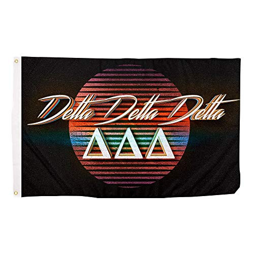 Delta Delta Delta 80's Letter Sorority Flag Banner 3 x 5 Sign Decor Tri Delta