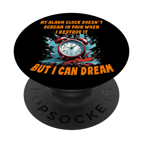 I destroy my Alarm Clock Costume for Boys and Girls PopSockets Standard PopGrip