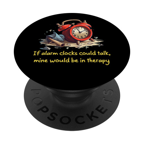 Funny Alarm Clock in Psychotherapy Costume PopSockets Standard PopGrip