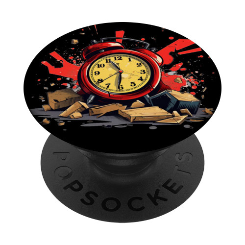 Funny Alarm Clock for morning People PopSockets Standard PopGrip
