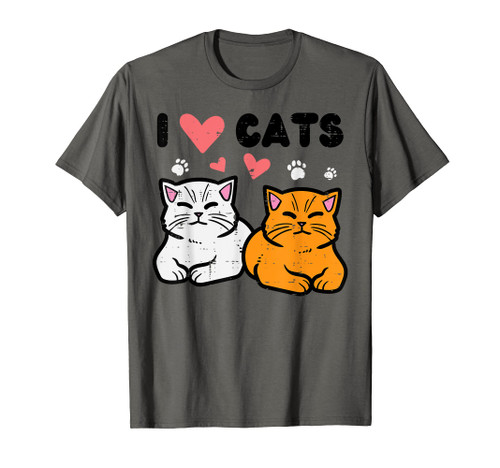 I Love Heart Cats Cute Kittens Pet Women Girls Kids Toddler T-Shirt I Love Heart Cats Cute Kittens Pet Women Girls Kids Toddler T-Shirt