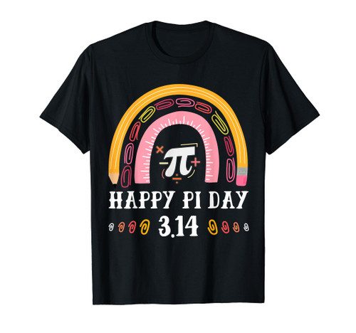 Happy Pi Day Mathematic Math Teacher Gifts Rainbow Women T-Shirt
