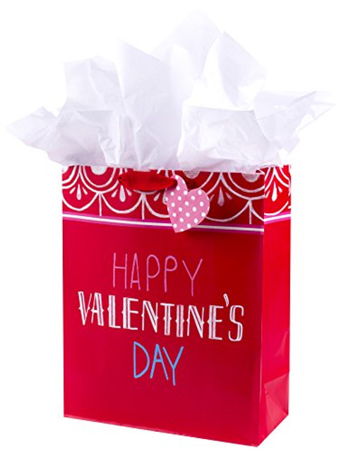 Hallmark Extra Large Gift Bag with Tissue Paper (Happy Valentine's Day)