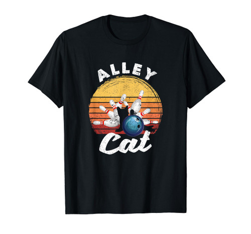 Alley Cat Bowling Team Humor Funny Bowler Cats Vintage T-Shirt Alley Cat Bowling Team Humor Funny Bowler Cats Vintage T-Shirt
