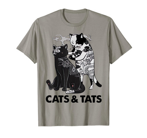 Tattoos Cats And Tats Funny Kitty Pet Owner T-Shirt