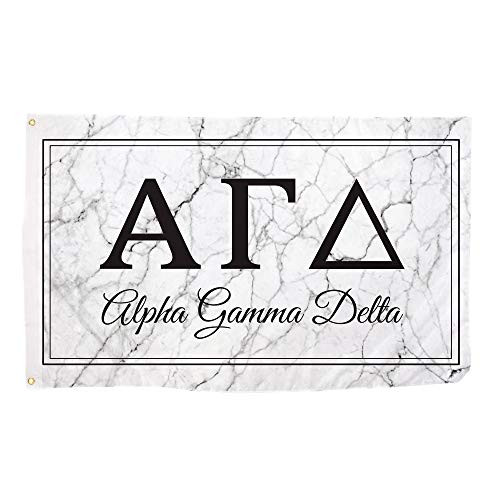 Alpha Gamma Delta Marble Box Letter Sorority Flag Banner 3 x 5 Sign Decor Alpha Gam - Marble Box