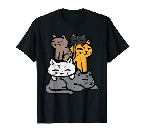 Cats Piled Up Cute Kitten Feline Women Girls Kids Toddler T-Shirt Cats Piled Up Cute Kitten Feline Women Girls Kids Toddler T-Shirt