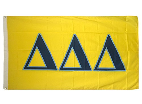 Delta Delta Delta"Tri-Delta" Letter Sorority Flag Greek Letter Use as a Banner Large 3 x 5 Feet Sign Decor