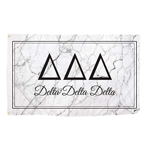Delta Delta Delta Tri Delta Marble Box Letter Sorority Flag Banner 3 x 5 Sign Decor - Marble Box
