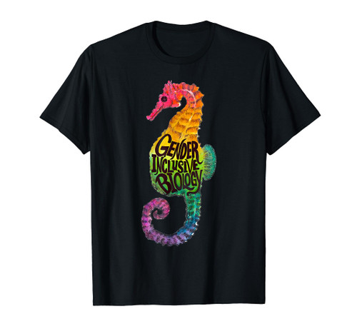 Rainbow Seahorse Dad Gay Pride Month LGBTQ Fathers Day T-Shirt
