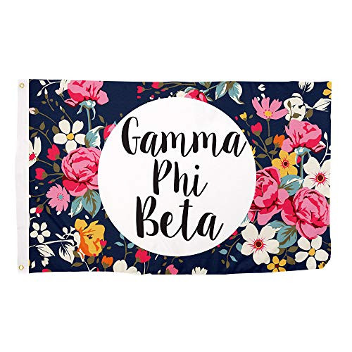 Gamma Phi Beta Floral Pattern Letter Sorority Flag Greek Letter Use as a Banner Large 3 x 5 Feet Sign Decor Gamma phi