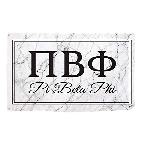 Pi Beta Phi Marble Box Letter Sorority Flag Banner 3 x 5 Sign Decor Pi Phi - Marble Box