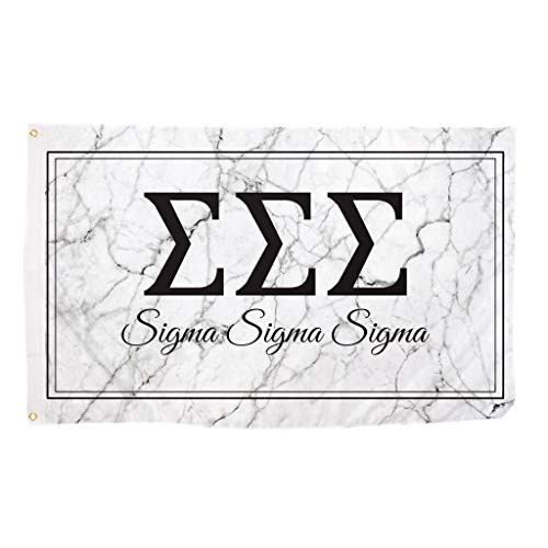Sigma Sigma Sigma Marble Box Letter Sorority Flag Banner 3 x 5 Sign Decor Tri-Sig - Marble Box
