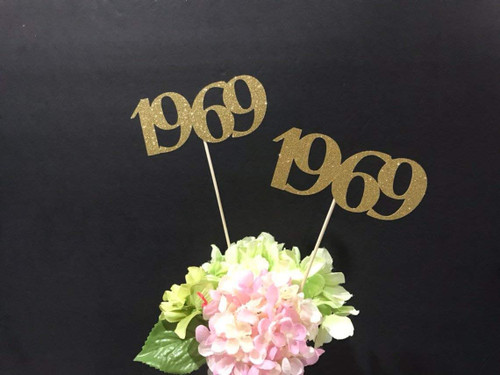 Class of 1969 Centerpiece Decoration, 50th Class Reunion Centerpiece Stick, Class of '69 Memorabilia Table Decoration, 50th Reunion