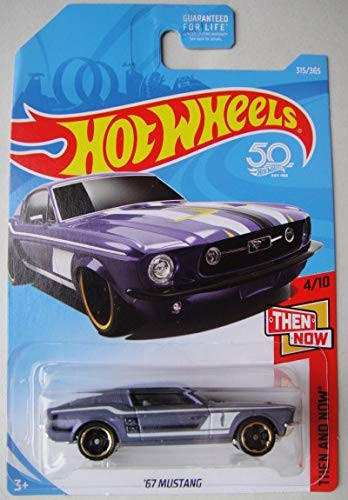 Hot Wheels Then and Now 4/10, Purple '67 Mustang 315/365 50TH Anniversary Card