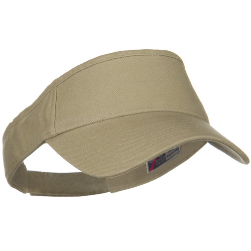 Brushed Bull Denim Sun Visor - Khaki OSFM