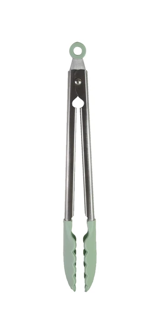 KitchenAid Gourmet Silicone-Tipped Stainless Steel Tongs, 12 Inch, Pistachio