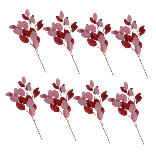 Ciieeo 8pcs Simulated Eucalyptus Leaves Wedding Decorations Ornament Artificial Plants Fake Eucalyptus Picks Dried Eucalyptus Bundle Faux Eucalyptus Stems Fake Eucalyptus Decors Morandi