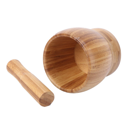 GOOHOCHY Kitchen Supplies Garlic Pugging Pot Crusher Pestle and Mortar Bowl Pestle Bowl Pesto Powder Mortar for and Mortar and Pestle Large Small Garlic Guacamole Wooden Garlic Pounder