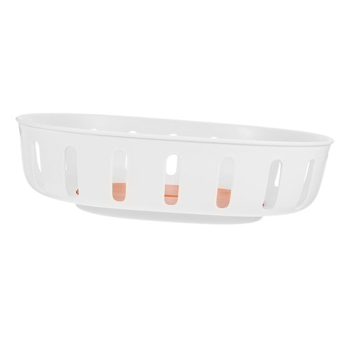 Ciieeo Double Layer Drainer Basket Prep Bowl Drain Basket Pasta Colander Rice Drainer Berry Colander Vegetable Colander Rice Strainer Fruit Dish White Plastic Multifunction
