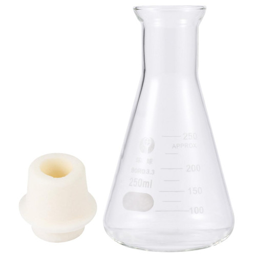 Gatuida Erlenmeyer Flask with Stopper, Lab Erlenmeyer Flasks Graduated Glass Flask Accurate Chemistry Glassware Laboratory Glassware for Lab Equipment Science Studies