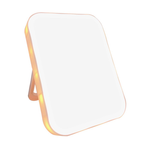 Ipetboom 1 Pc Lighted Vanity Mirror Fold Down Desk Lighted Makeup Vanity Mirror Vanity Mirror with Led Lights Table Makeup Mirror with Lights Plastic Large White Accessories