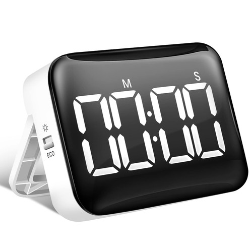 Srutueo Digital Kitchen Timer - Magnetic Countdown Count Up Timer with Large LED Display Loud Volume for Cooking and for Kids