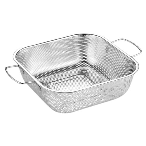 FUOYLOO Stainless Steel Drain Basket Vegetable Fruit Colander Stainless Steel Drain Colander Rice Washing Bowl Vegetable Washing Basin Strainer Food 201 Stainless Steel Binaural