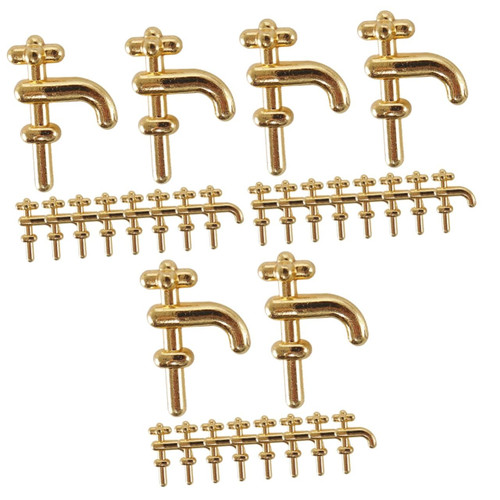 Toddmomy 3pcs Mini Faucet Ornaments House Home Decor Mini Sink Faucet Decor Mini Faucet Model Home DIY Model Realistic Mini Decor Sink Faucet Ornament Plastic Pocket Small Faucet