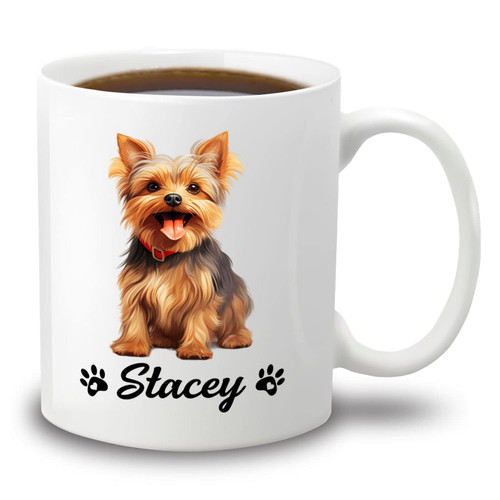 Personalized Yorkshire White Coffee Mug, Yorkshire Dog Ceramic Cup Mug 11 15 Oz, Unique Yorkshire Travel Coffee Cup Gift For Dog Dad Dog Mom, Customized Yorkshire Cup, Yorkshire Lover Mug Custom Name