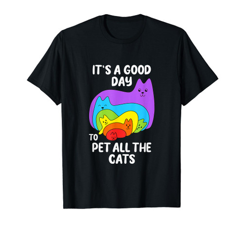 Kids Funny Cat Rainbow Kitten For Girls Boys T-Shirt
