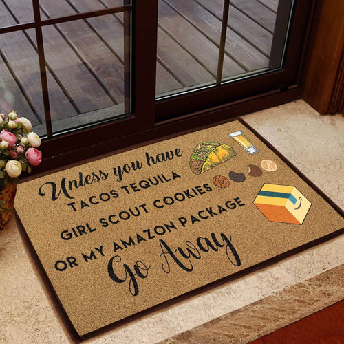 Door Mat Unless You Have Tacos Tequila Welcome Non-Slip Mats Funny Doormat Decor for Bathroom Kitchen Front Porch Rugs Home Decor Entrance 16*24in/40*60cm