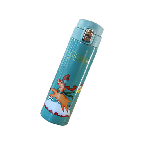 HEMOTON Christmas Mug Christmas Gift Supplies Vacuum Insulated Mug Kids Water Cup Christmas Vacuum Bottle Thermal Mug Winter Water Bottle Student 304 Stainless Steel Household