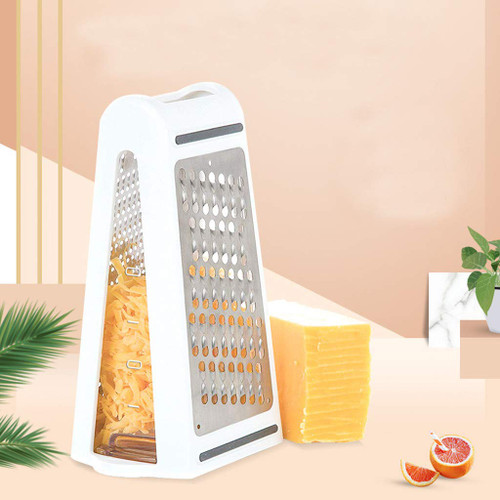 Box Cheese Grater, Cheese Graters,Vegetables Slicer, Food Chopper, Graters for Kitchen, Safe Stainless Steel 2 Sided, Vegetables Storage Container, Shredder for Cheeses