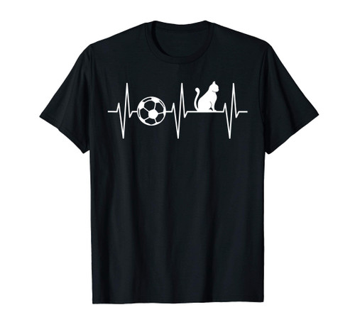 Soccer Cat Shirt Funny Cat Lover Soccer Player Heartbeat T-Shirt Soccer Cat Shirt Funny Cat Lover Soccer Player Heartbeat T-Shirt