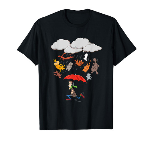 Cute Funny Canine Feline Lover, It's Raining Cats and Dogs T-Shirt