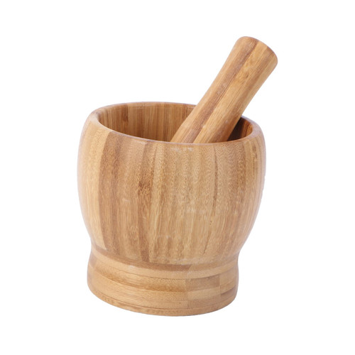 BESTOYARD Kitchen Tools Bowl for and Mortar and Pestle Small Pill Crusher Pesto Powder Mortar for Mortar and Pestle Guacamole Mortar and Pestle Garlic Kitchen Supplies Bamboo Wooden Grinder