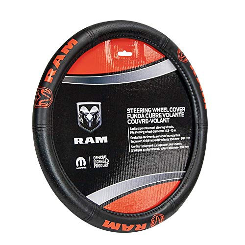 Plasticolor Universal Logo Steering Wheel Cover, Compatible with a Dodge Ram Car, Truck, or SUV Model 006750R01