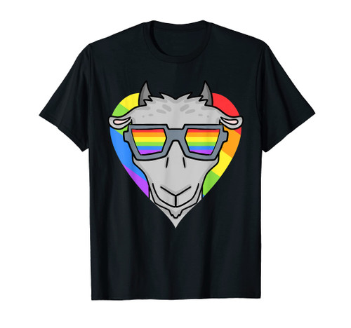 Gay Pride LGBT Rainbow - Goat - LGBT Heart Animal T-Shirt