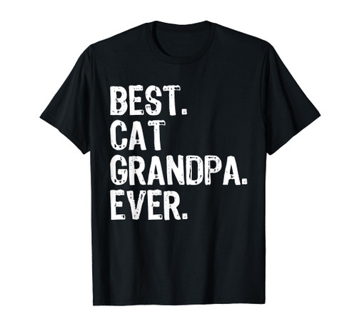 Best Cat Grandpa Ever Funny Cool T-Shirt