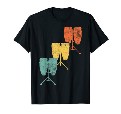 Conga Drum Congas Drummer Drumming Retro T-Shirt