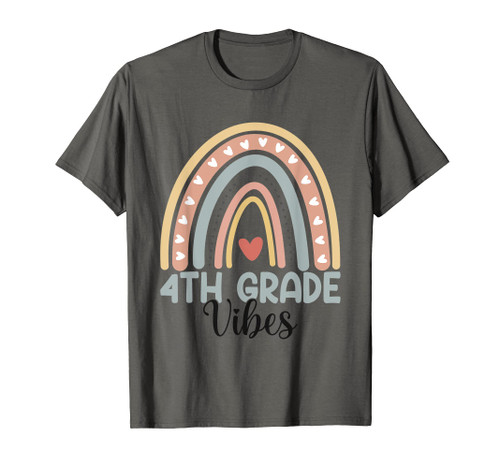 Fourth Grade Vibes 4th Grade Rainbow Teacher Back To School T-Shirt Fourth Grade Vibes 4th Grade Rainbow Teacher Back To School T-Shirt