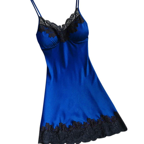 Aniywn Sleepwear Sexy Lingerie Nightgown Lace Chemise Satin Slip Silk Negligee Nightie Bridal Babydoll Slip Dress for Women Blue Aniywn Sleepwear Sexy Lingerie Nightgown Lace Chemise Satin Slip Silk Negligee Nightie Bridal Babydoll Slip Dress for Women Blue