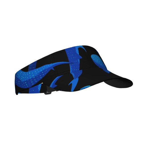 Mens Womens Sun Visors with UV Protection Sports Sun Visor Hats Cotton Sun Protection Cap Hats Compatible with Shark Whale for Running