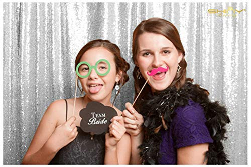6FTX6FT Silver Sequin Photo Backdrop,Wedding Photo Booth,Photography Background,Ceremony Background